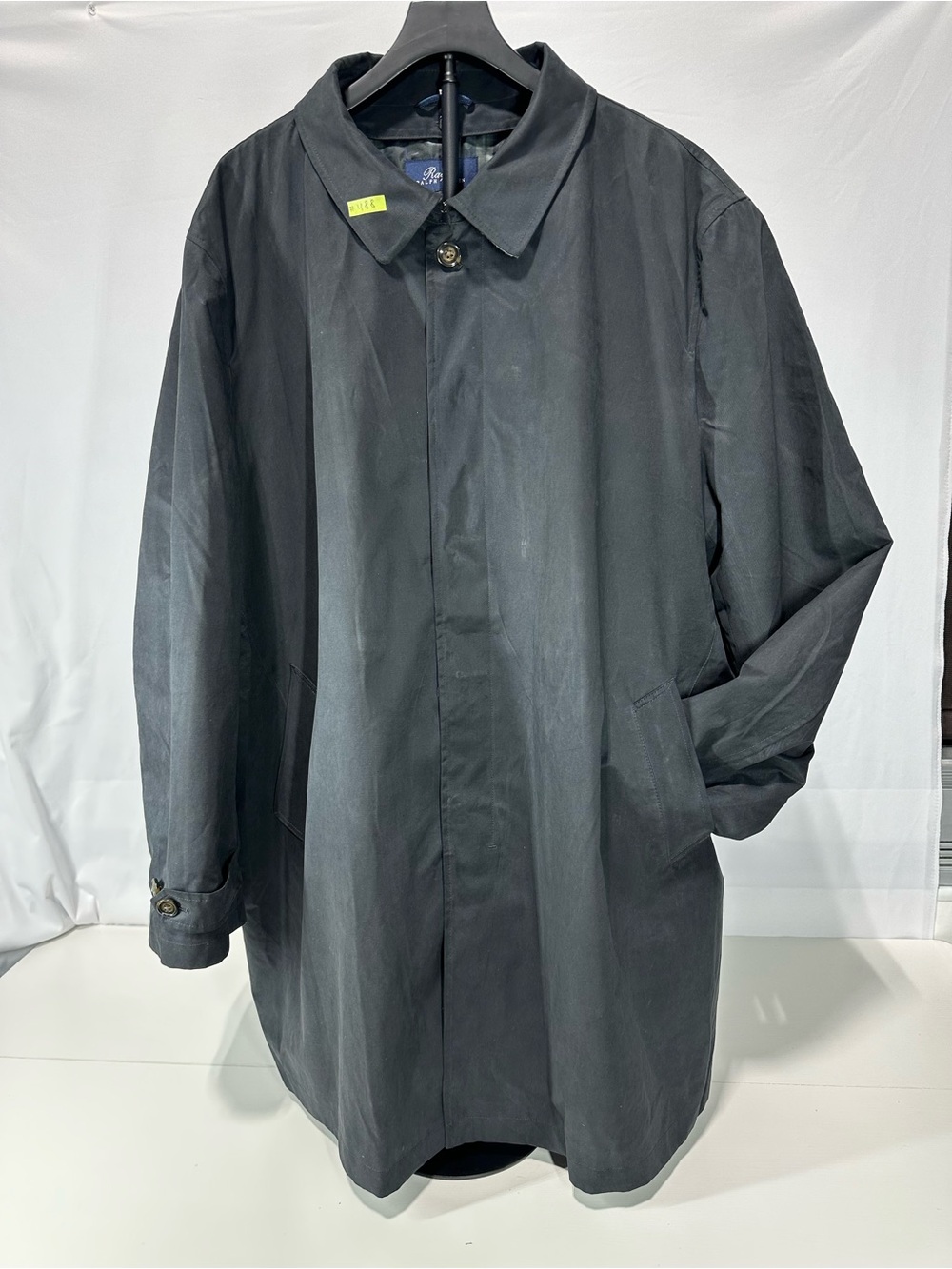 #488 Ralph Lauren Trench Coat Mens 54L Gray Water Repellent Mac Jacket